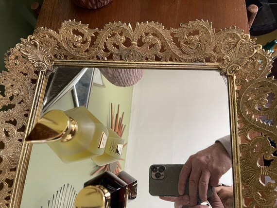 Large 28” Rectangular Ormolu Mirrored Centerpiece… - image 5