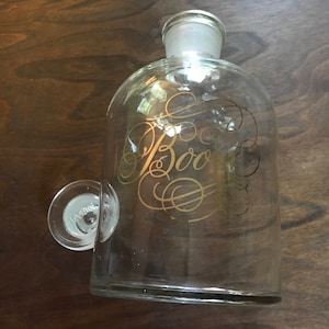 Vintage Booze Decanter Barware Glass Liquor Bottle
