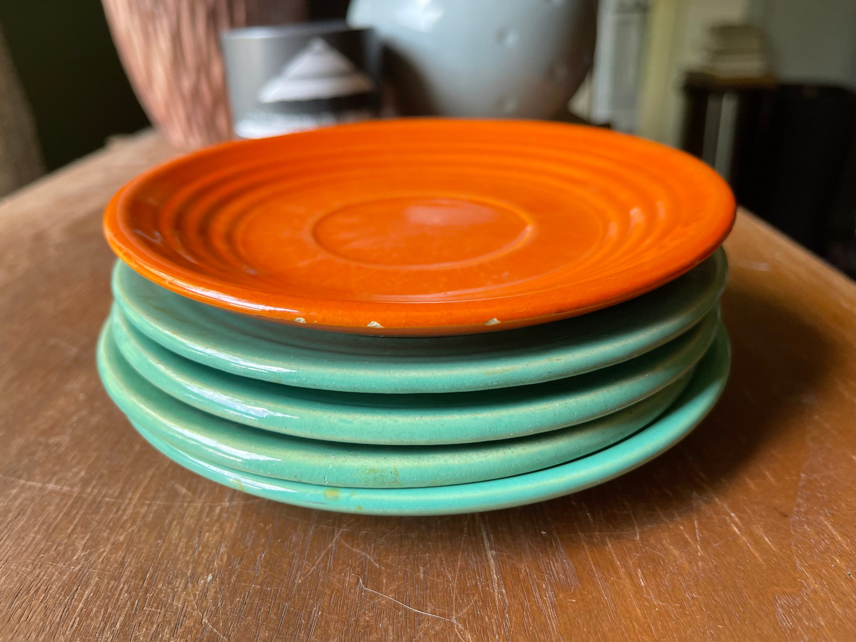 Bauer Los Angeles Pottery Saucer Dessert Plates Ringware Lot Etsy UK