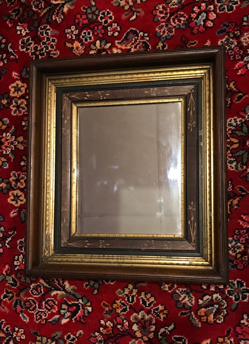 Antique Eastlake Wood Framed Mirror Large 19 X Etsy