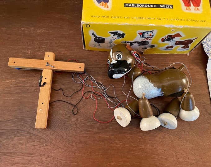 Vintage Pelham Puppets Boxer Dog With Original Box Etsy