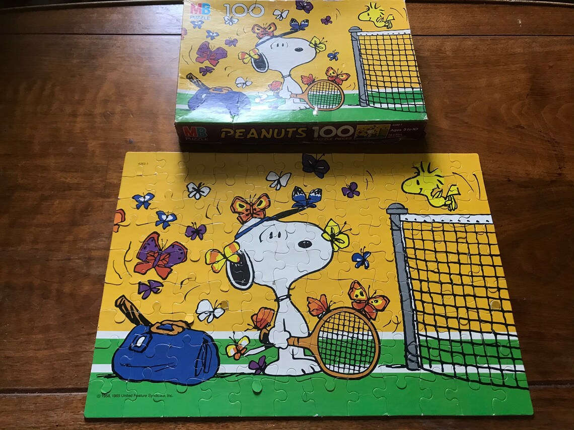 Vintage Snoopy Peanuts Jigsaw Puzzle Lot Childrens 100 piece Etsy