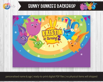 Digital Printable Sunny Bunnies Theme Birthday Party Kit Etsy