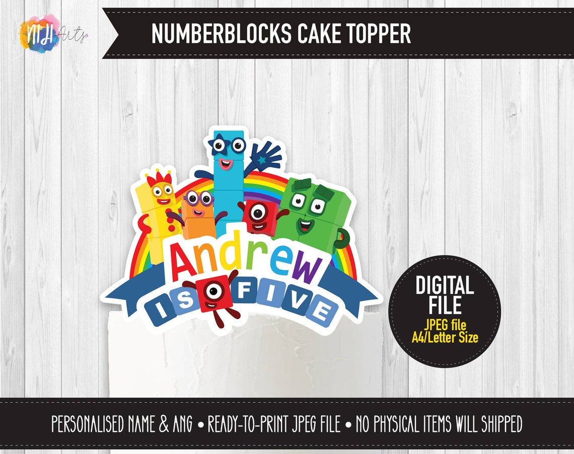 Numberblocks Cake Topper Printable