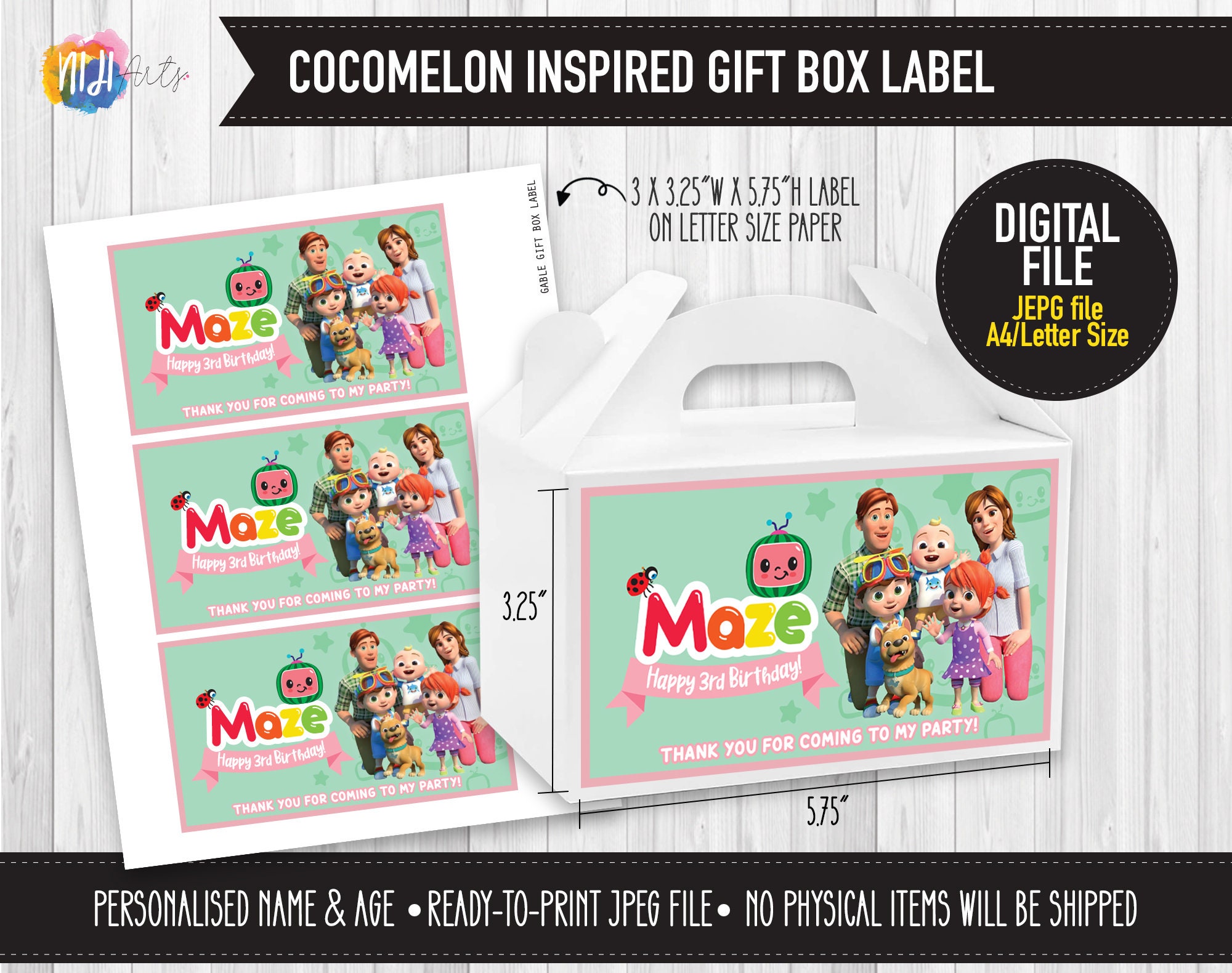Cocomelon Party Pack XL 107 pièces - Décoration - Anniversaire - Bébé JJ -  + Stickers