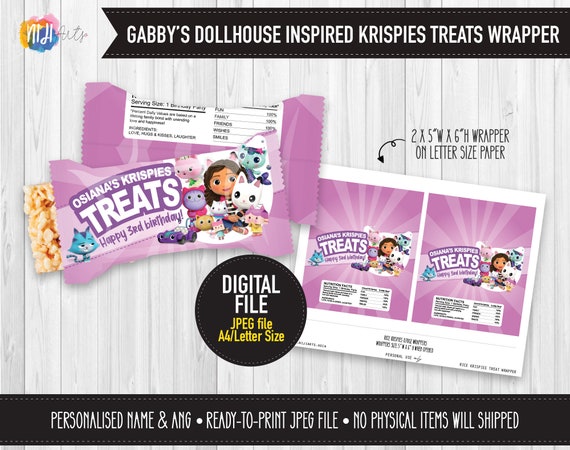 DIGITAL Printable: Personalised Krispies Treats Wrapper | Etsy