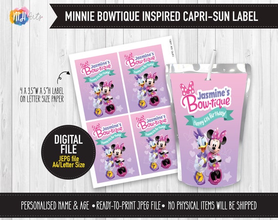 DIGITAL Printable: Personalised Capri-sun Label - Etsy