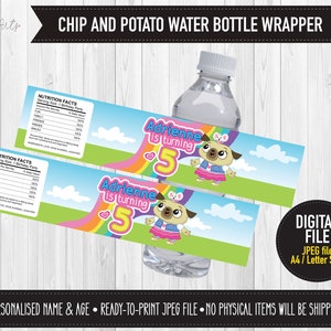 DIGITAL Printable: Personalised Water Bottle Wrapper