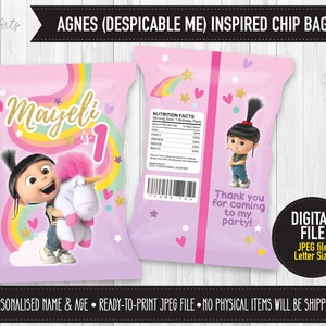 DIGITAL Printable: Personalised Chip Bag Wrapper