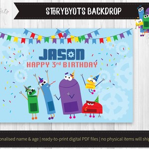 DIGITAL Printable: StoryBots Theme Birthday Backdrop | Etsy