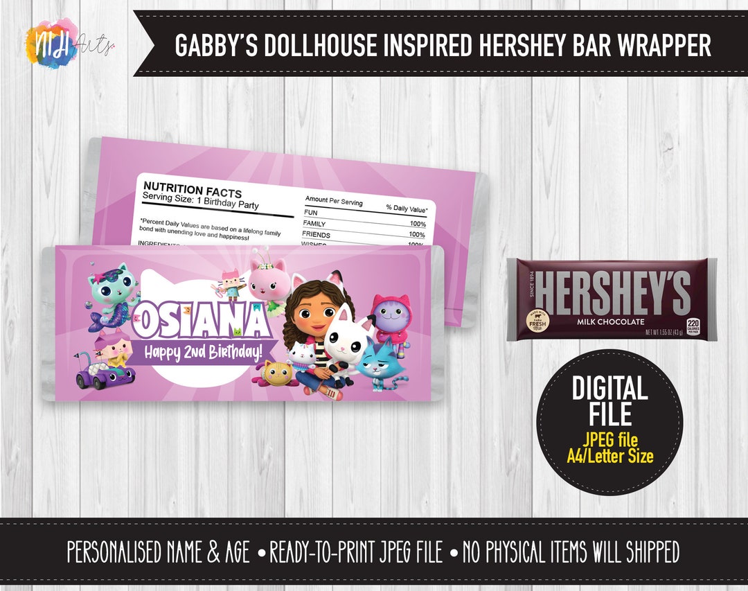 DIGITAL Printable: Personalised Hershey Bar Wrapper - Etsy