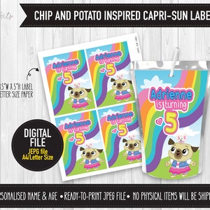 DIGITAL Printable: Personalised Capri-Sun Label