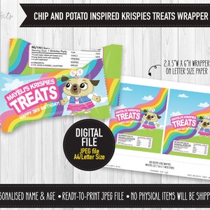 DIGITAL Printable: Personalised Krispies Treats Wrapper