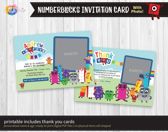 DIGITAL Printable: Personalised Birthday Invitation Set | Etsy