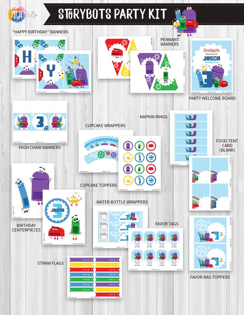 DIGITAL Printable: StoryBots Theme Birthday Party Kit | Etsy
