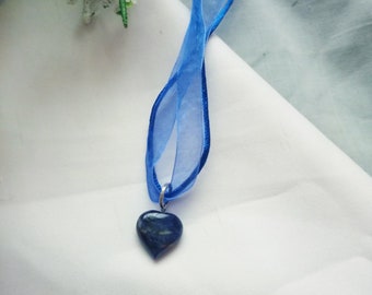 Sodalite necklace, Sodalite, Sodalite Crystal Pendant, Adjustable Necklace