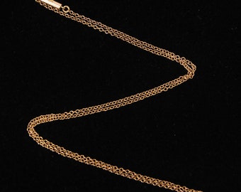 Antique Victorian Hallmarked Solid 9ct 9k Gold Barrel Clasp Cable Chain Necklace 17''