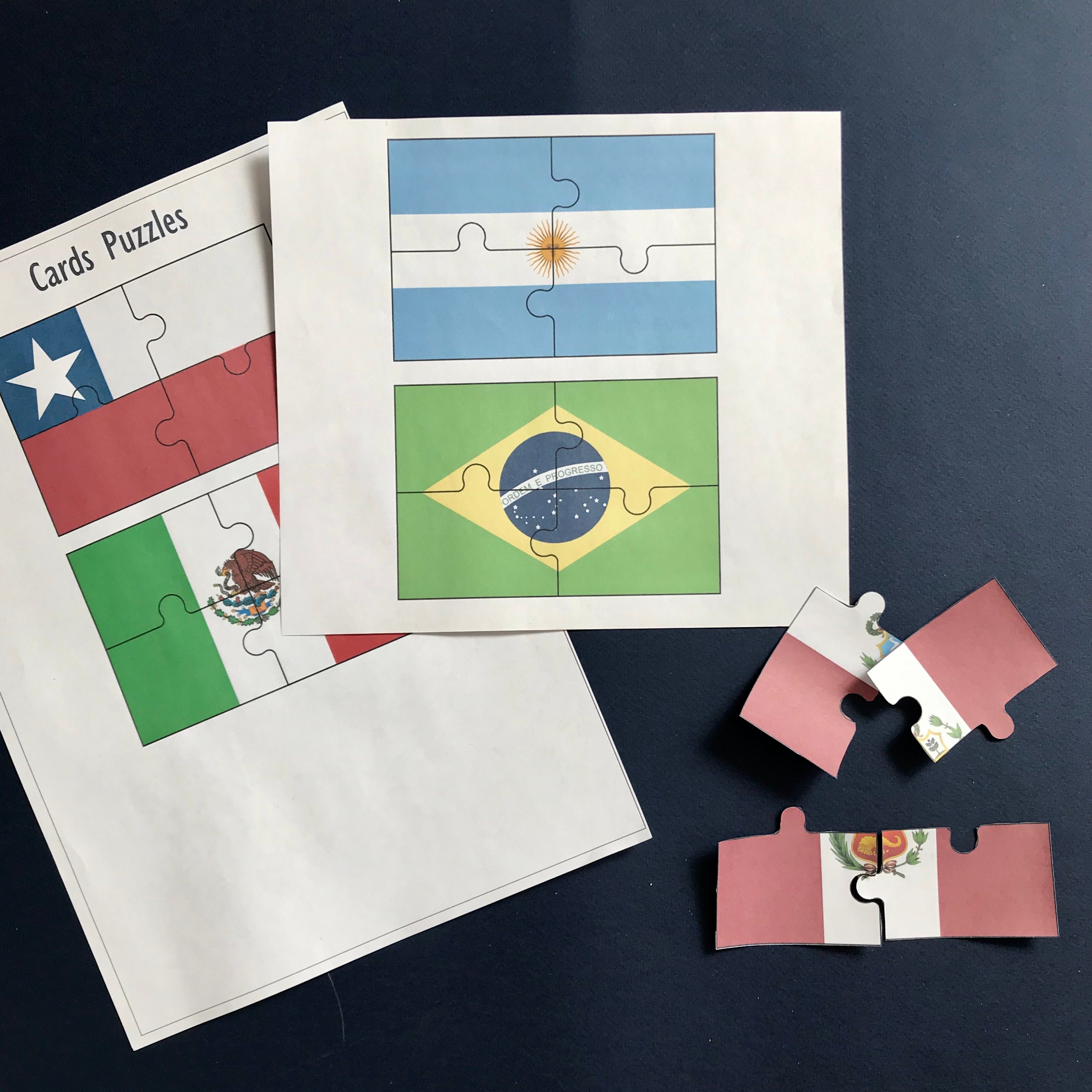 Preschool printables World flags Toddler game | Etsy