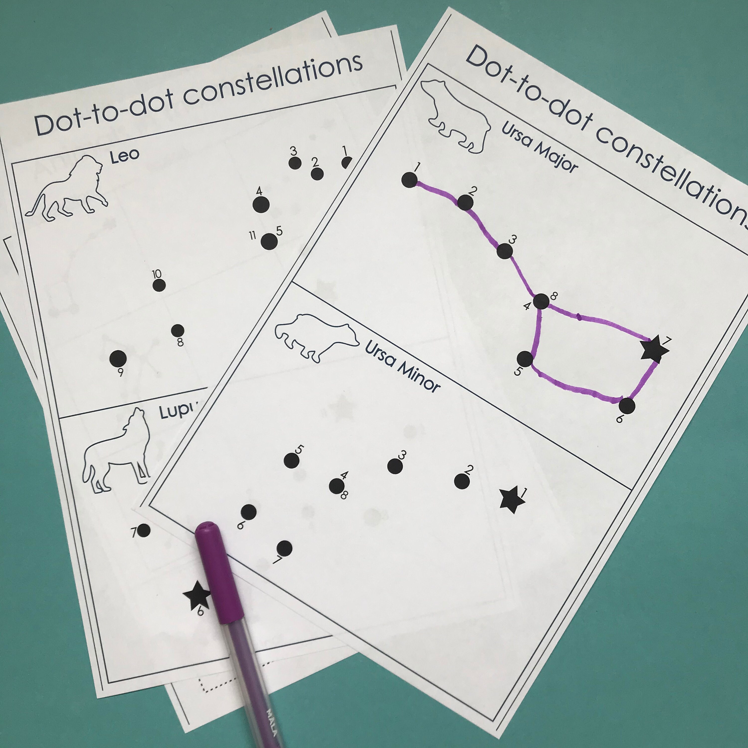 Preschool Printables Constellations Toddler Game Etsy