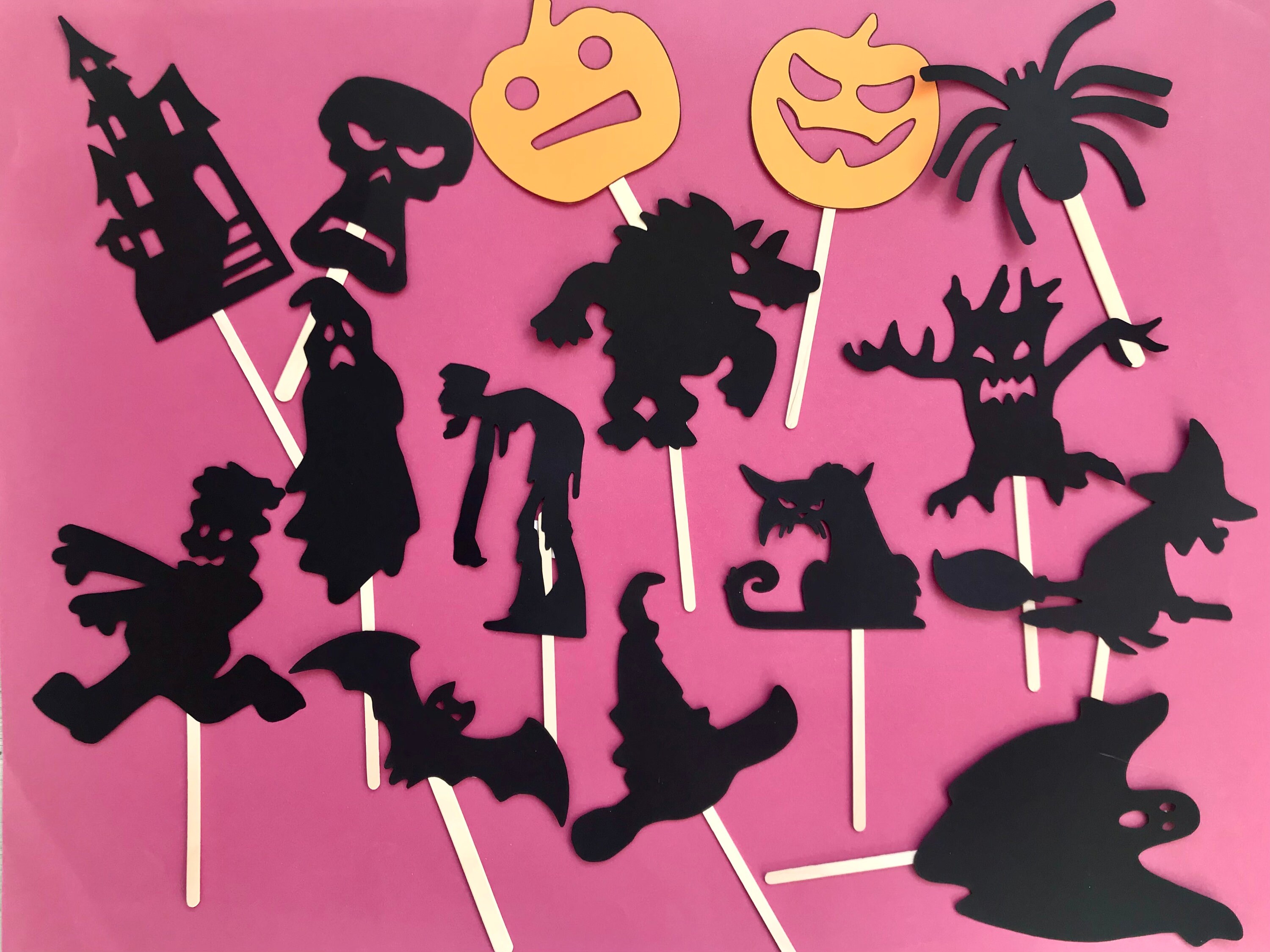 Halloween Shadow Puppets Printable Material