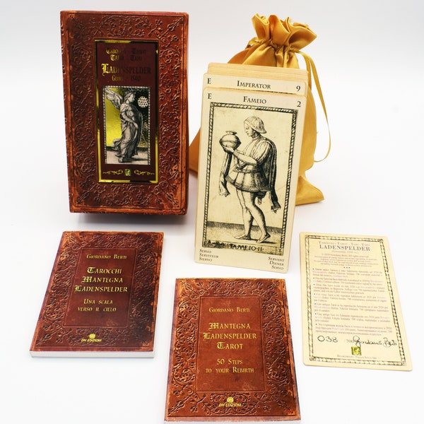 ANCIENT MANTEGNA LADENSPELDER Tarot 1540 art box, deck & booklet