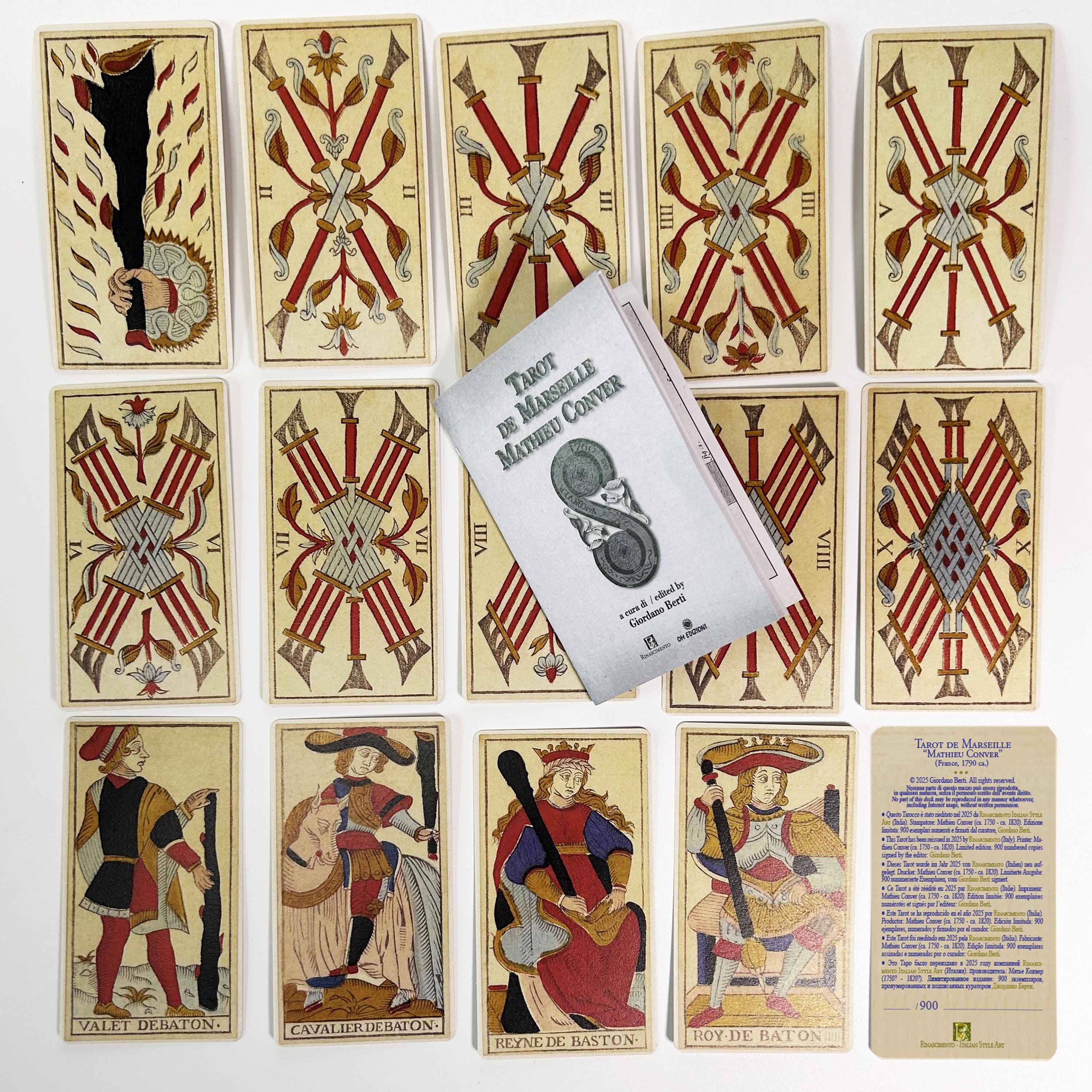 Tarot De Marseille CONVER 1790, DELUXE Ltd Ed, Ideal for