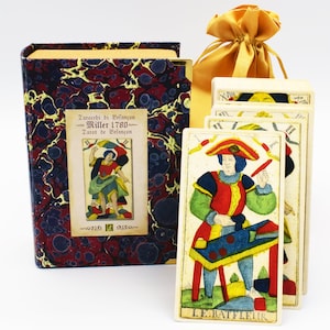 RARO Tarot de Besançon Miller 1780, CAJA DE LUJO, ltd.ed. 900 copias