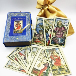 MEJOR Tarot Sola Busca 1491, DORADO en caja DELUXE, edición limitada, 777 copias