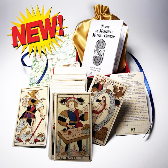 Tarot De Marseille CONVER 1790, DELUXE Ltd Ed, Ideal for