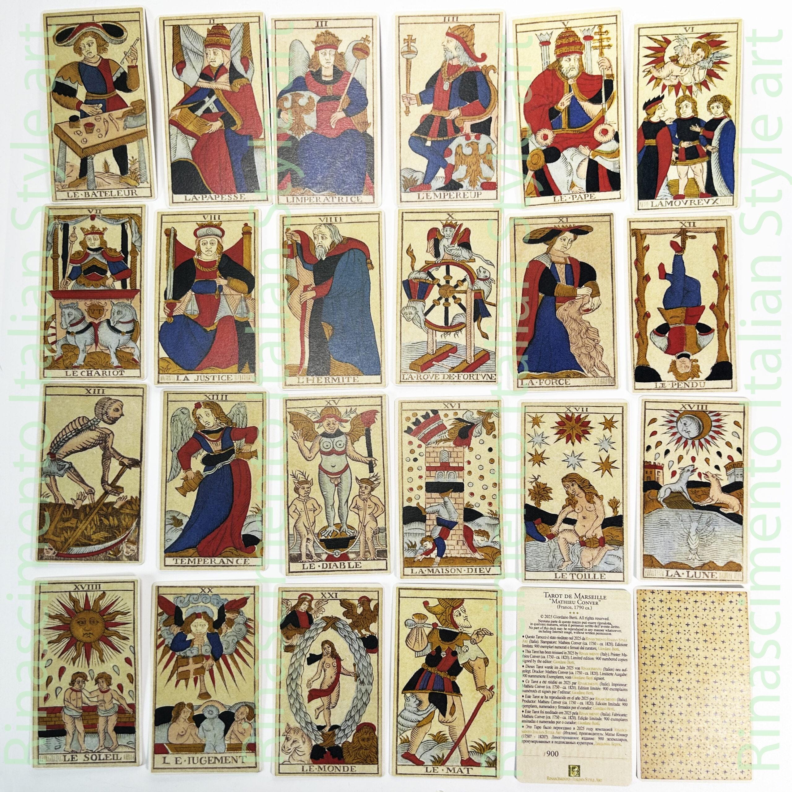 AUTHENTIC Tarot De Marseille CONVER Mathieu 1790 in ARTBOX, Ltd.ed