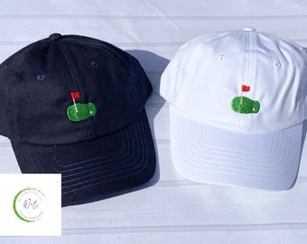 Toddler Golf Hat, Infant Golf Baseball Cap, Personalized Putting Green Hat, Birthday Gift for Children