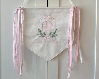 Custom Baby Banner, Newborn Hospital Banner, Welcome Door Sign, Gift for Baby, Baby Announcement