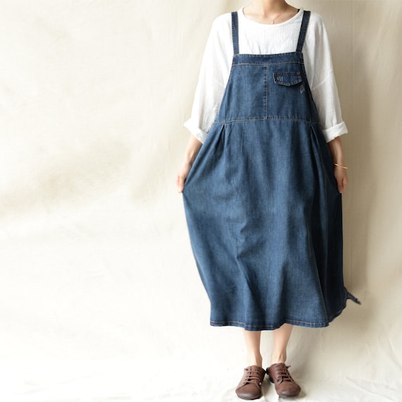 Bib denim shop dress