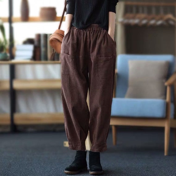 Women Retro Corduroy Pants Loose Pants Handmade Unique Trousers Vintage  Corduroy Pants Wide Leg Oversized Trousers Boho Maxi Pants -  Finland