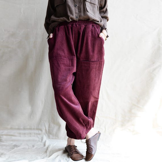 うー　order loose corduroy pants Relaxed-fit Pleated 11-wale Corduroy Trouser For Men | J.Crew
