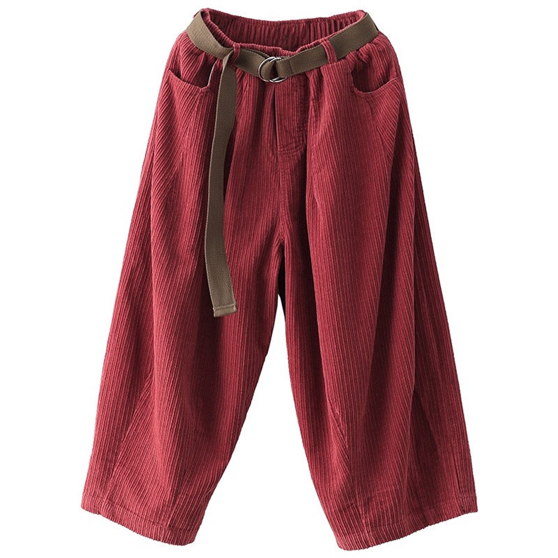 Custom Women Corduroy Pants Loose Fitting Trousers Pleated - Etsy