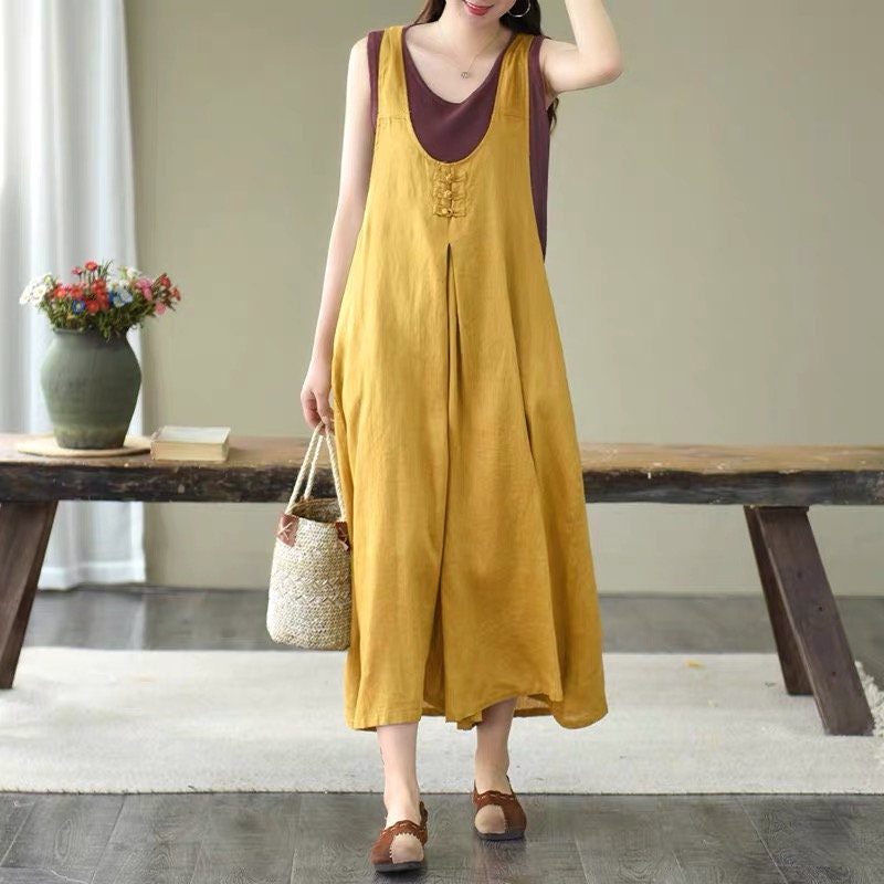 Women Loose Linen Overalls Freedom Jumpsuits Vintage Linen - Etsy