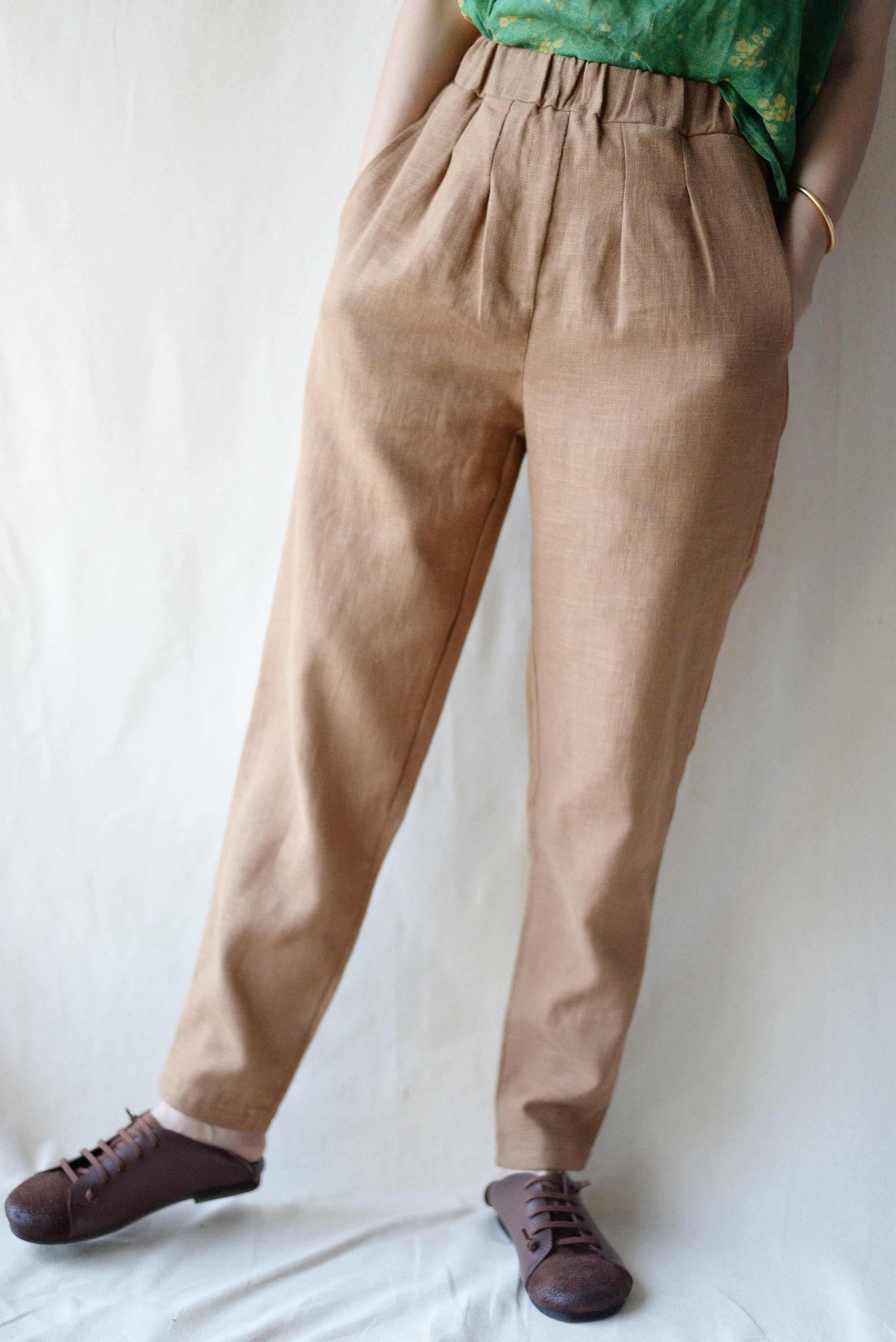 Womens Loose Linen Pants Linen Trousers Brown Linen Yoga Pants Etsy
