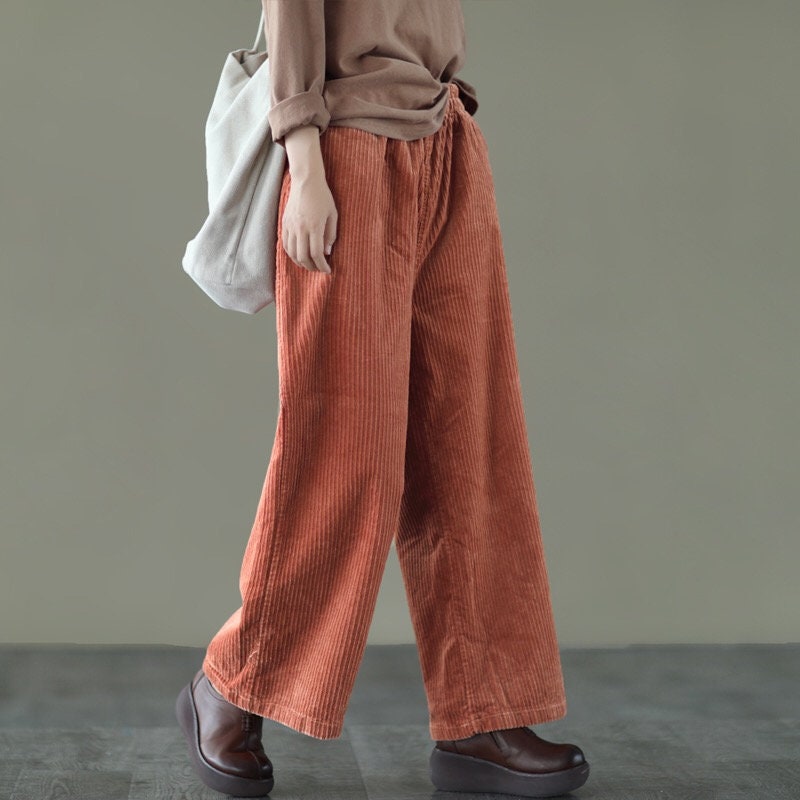 Women Corduroy Pants Comfortable Cotton 
