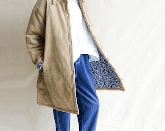 Handmade Thick Corduroy Duster Coat: Vintage Style, Made To Measure