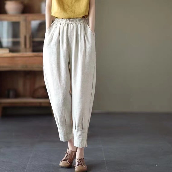 Women Linen Pants Larp Pants Tapered Pants Linen Trousers Loose Linen Pants  Casual Linen Pants Soft Linen Pants Yoga Pants Gift for Her -  Canada