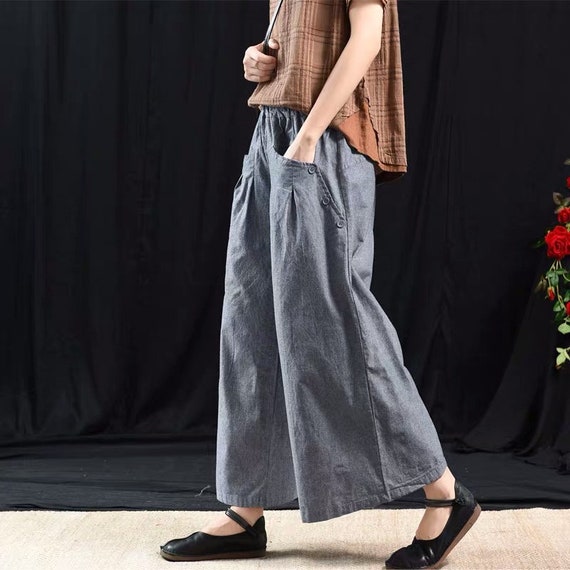 loose linen trousers womens