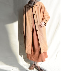 Vintage Women Linen Trench Coat Oversized Duster Washed Linen Cardigan New Design Handmade Linen Kimono Jacket Washed Linen Coat Spring Coat