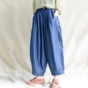 Custom Lightweight Wide Leg Jeans, Lightweight Sustainable Denim Pants, Soft Breathable Denim Pants, Vintage High Waist Eco-Friendly Jeans