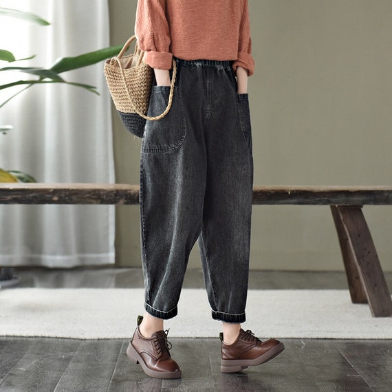 Loose denim store trousers
