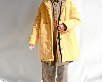 Winter Thick Corduroy Long Coat Mid-length Large Size Warm Jacket Ladies Corduroy Windbreaker 90S Large Size Handmade Hooded Coat