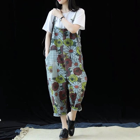 Love & Freedome Jumpsuit Women 2019 Floral Print Trousers Bohemian Rompers Long Pants Summer Overalls