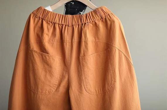 Stylish Modern Cotton Women's Cargo Pant, Hot & Trendy Pants, Fawn Color  Cargos, Elastic Waist, Comfortable