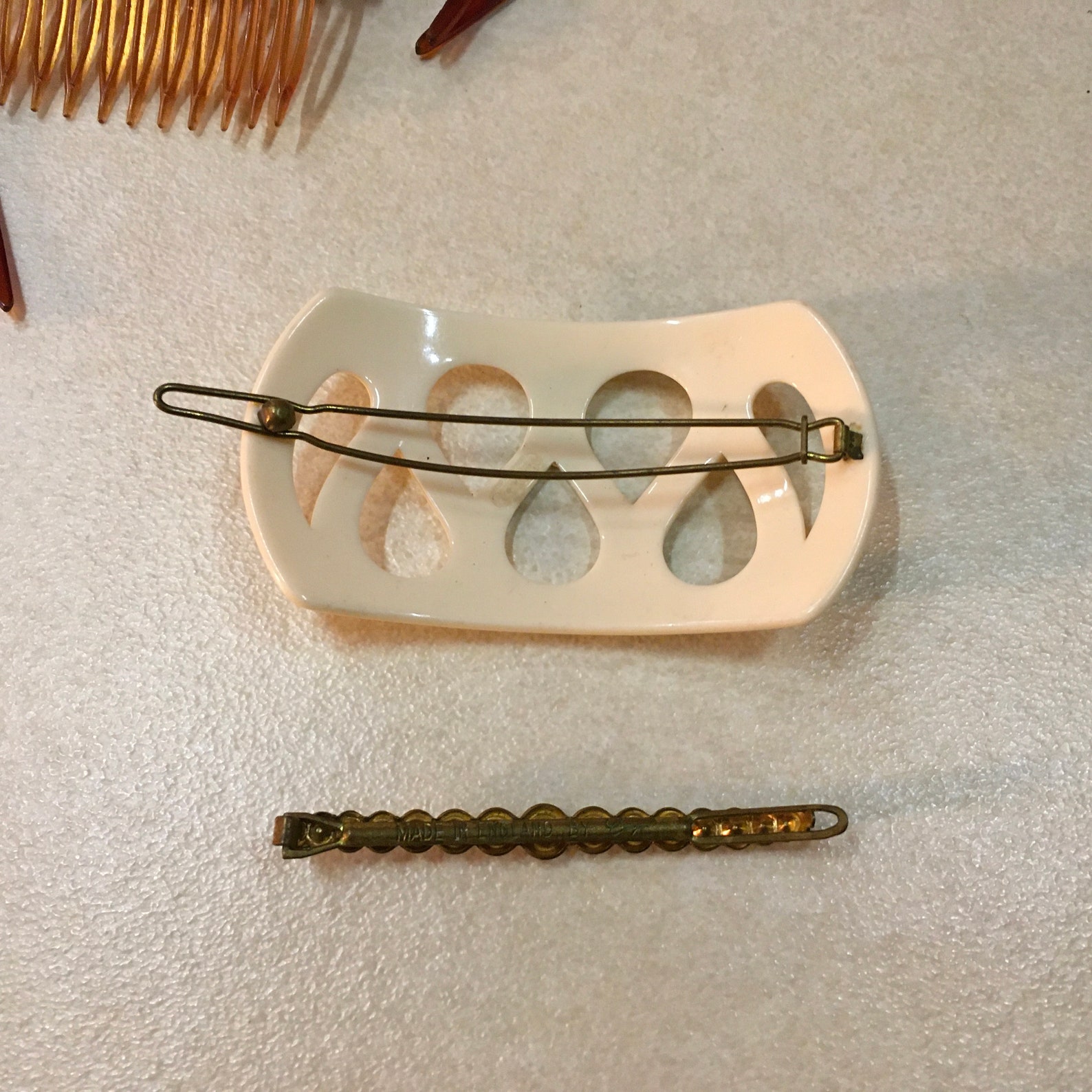 Vintage hair slides combs adornments Etsy