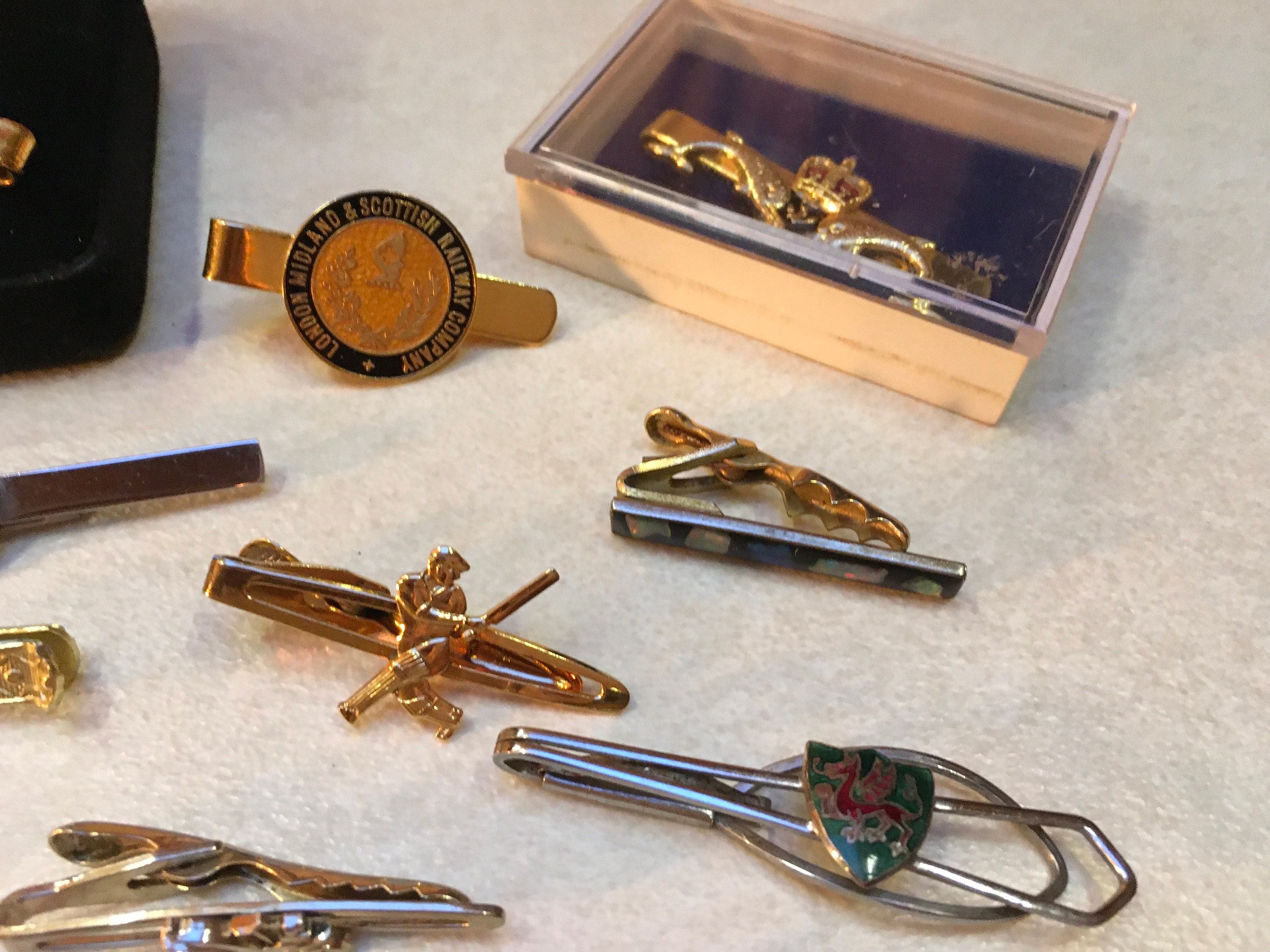 14 vintage novelty tie clips Etsy